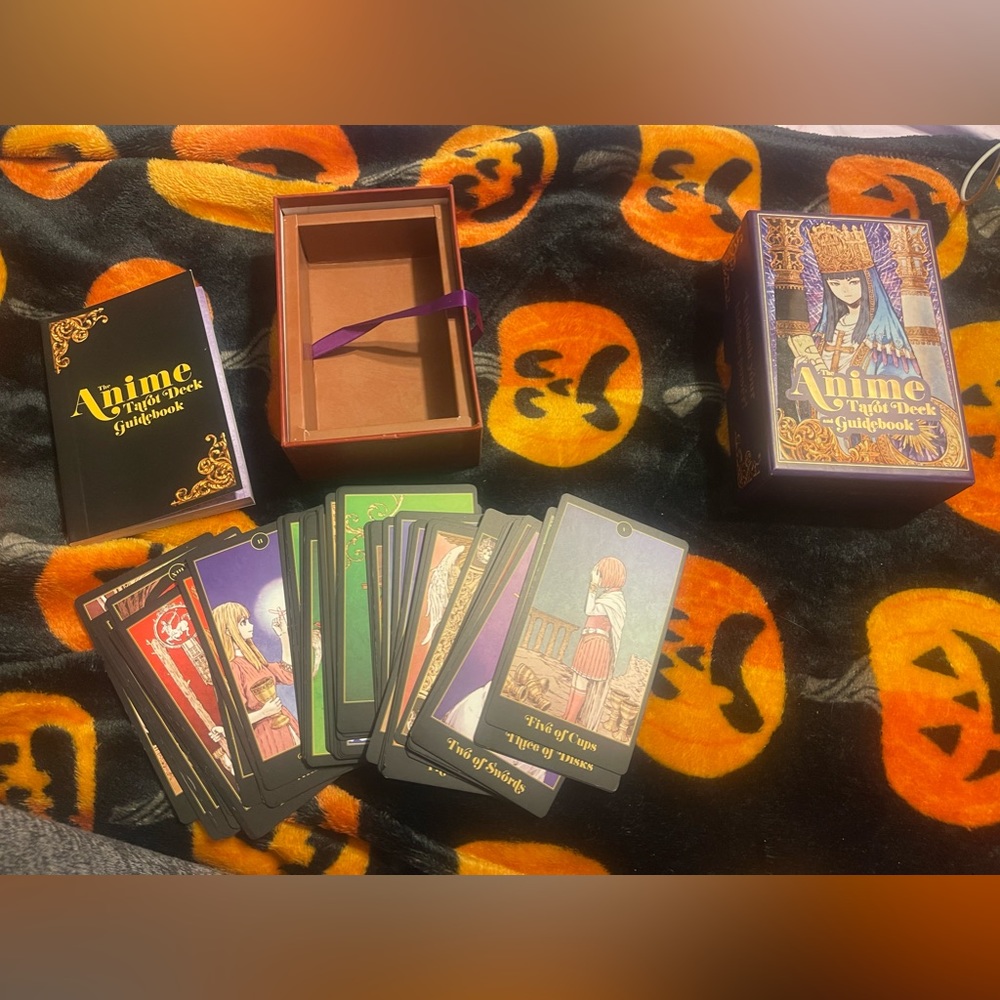 Anime tarot cards with guide book